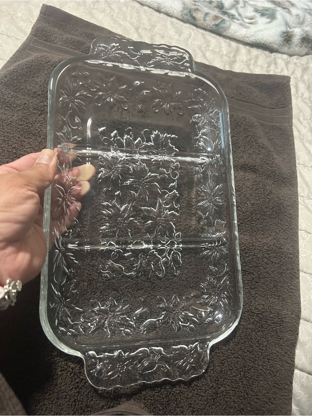 Princess House Clear fantasia 3 section divided Tray